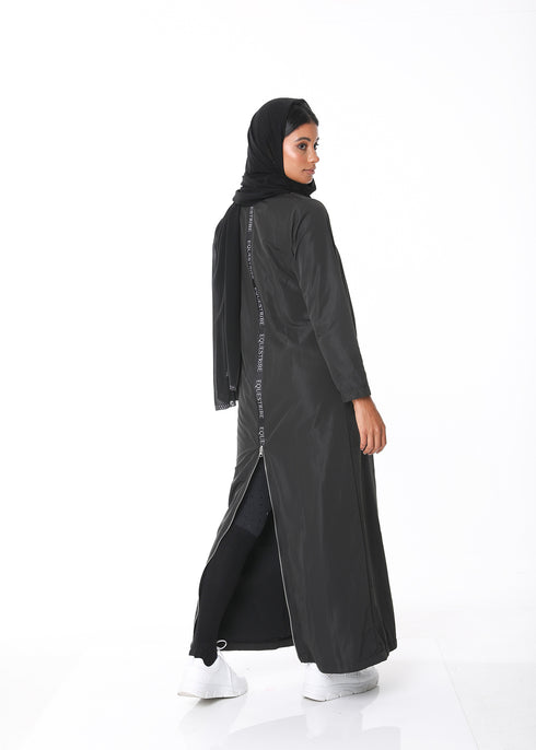 TECHNICAL JACKET FULL LENGTH, BLACK