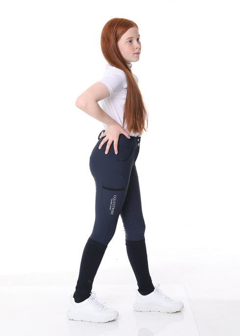 YOUTH RIDERS SOFTSKIN BREECHES, NAVY